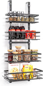 4 Tier Adjustable Baskets Over Door Pantry Organiser